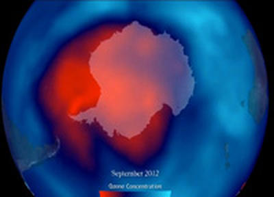 Площадь озоновой дыры над Антарктикой стала минимальной за последние 10 лет