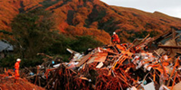 Тайфун Випа разрушительным вихрем пронесся над Японскими островами