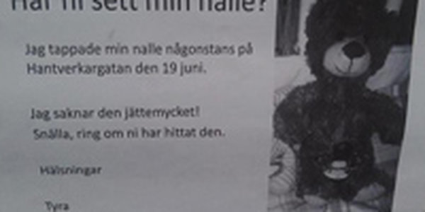 Полиция ищет плюшевого медведя